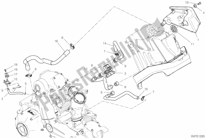 Tutte le parti per il Sistema Di Aria Secondaria del Ducati Scrambler 1100 Sport PRO USA 2020